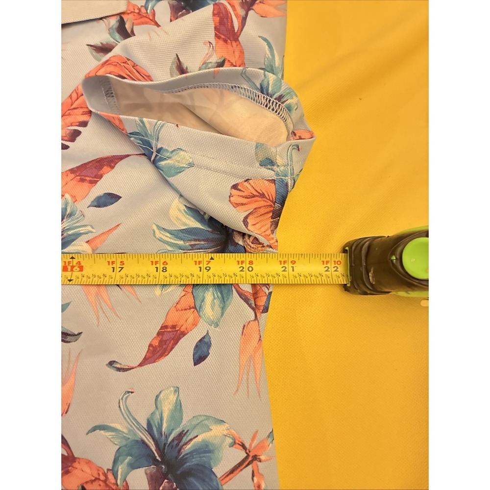 Apt. 9 Premier Flex Performance Men's Floral Polo Shirt Size large Hawaiian - Picture 8 of 11